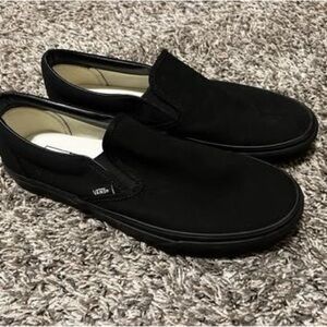 Vans Men's Classic Black Slip-On Loafers
